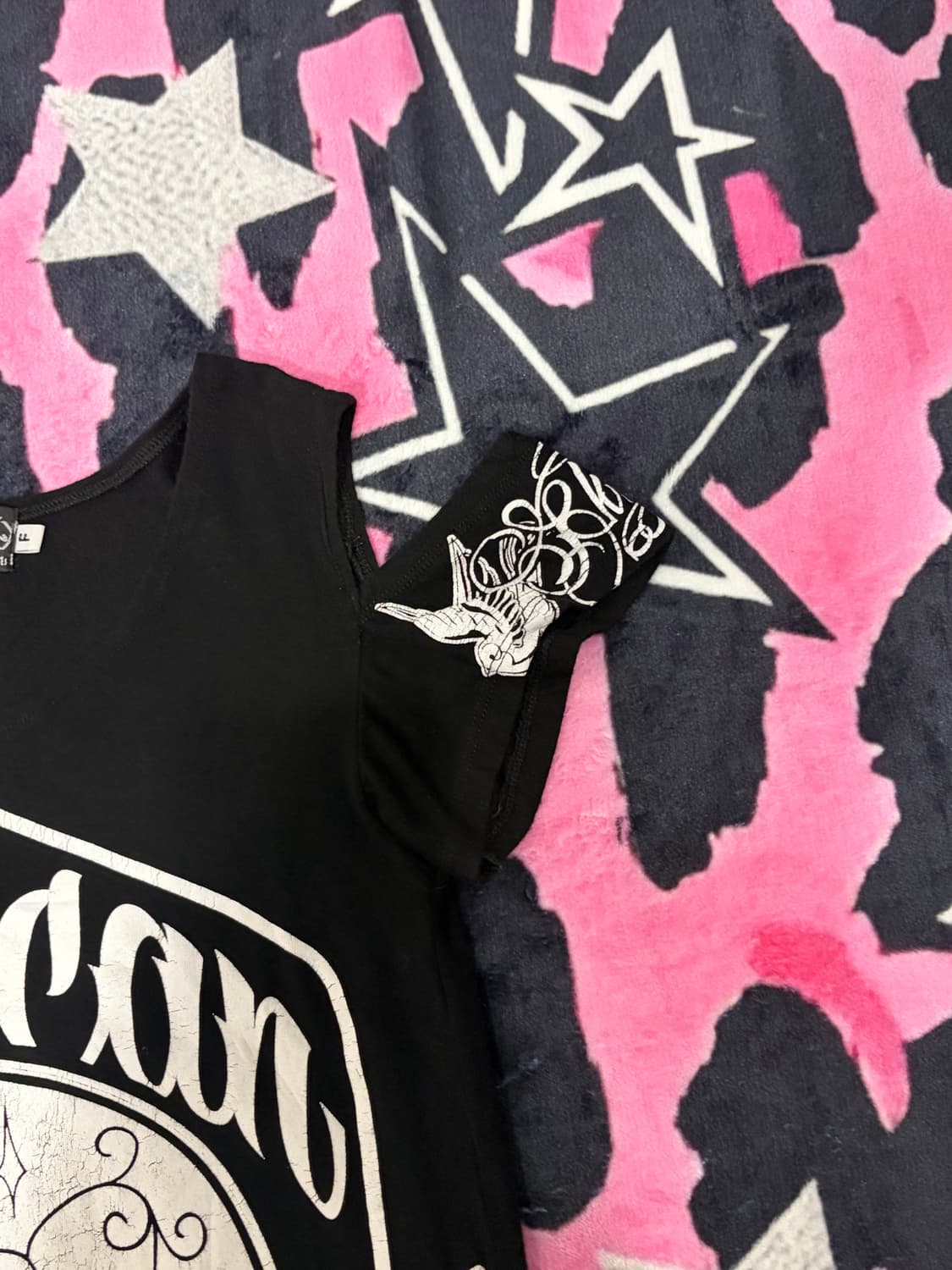 Gothic skull off-shoulder T-shirt 상품이미지8