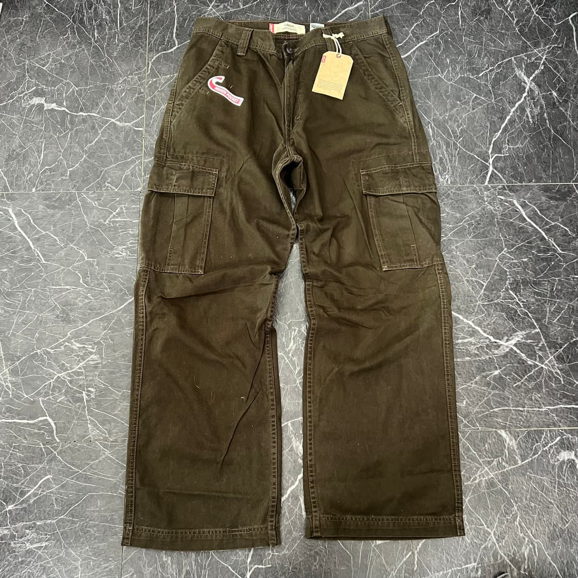 리바이스 더블포켓 카고 루즈스트레이트 팬츠 브라운 상품이미지4