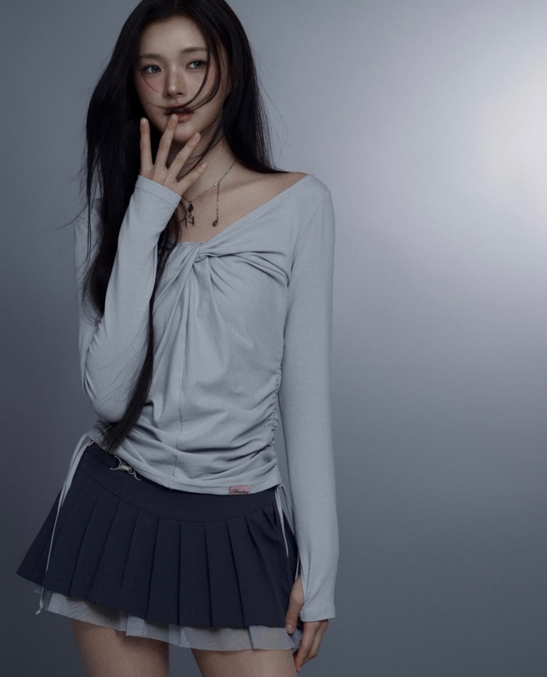 (택 있음) 뉴얼린 루나 트위스트 셔링 탑 상품이미지2