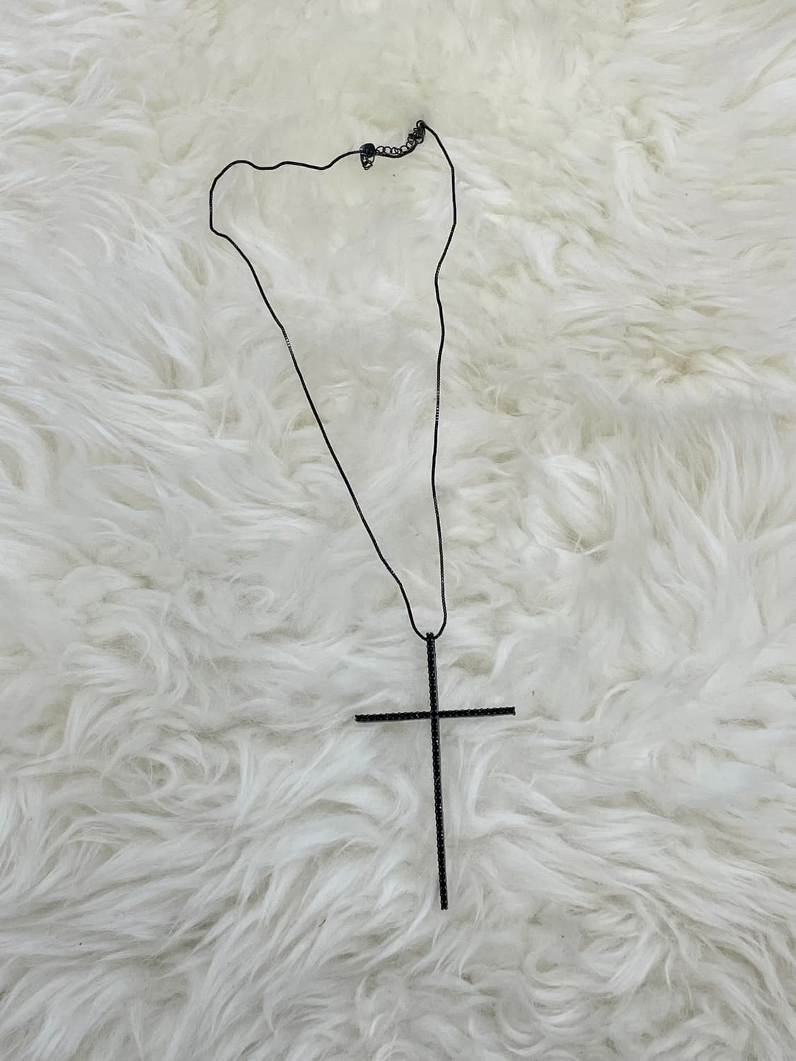 블랙 십자가 큐빅 네크리스 상품이미지2