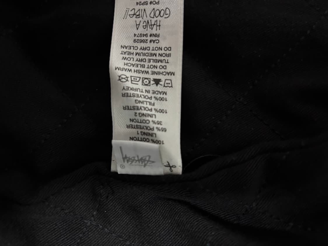 스투시 워시드 캔버스 샵 자켓 블랙 XL 상품이미지4