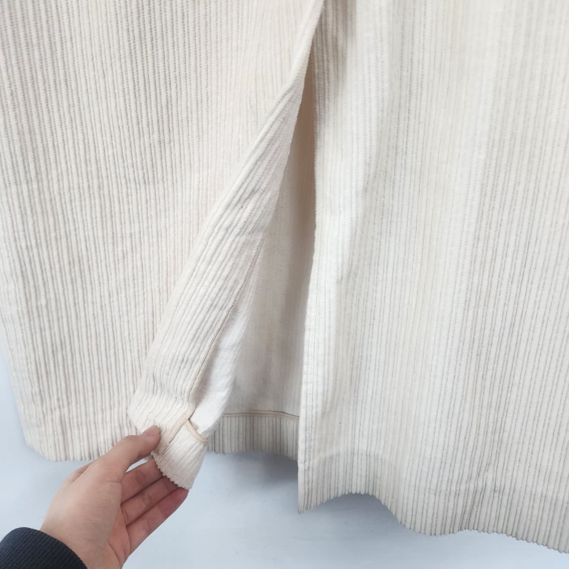 시스템 아이보리 코듀로이 스커트 상품이미지3