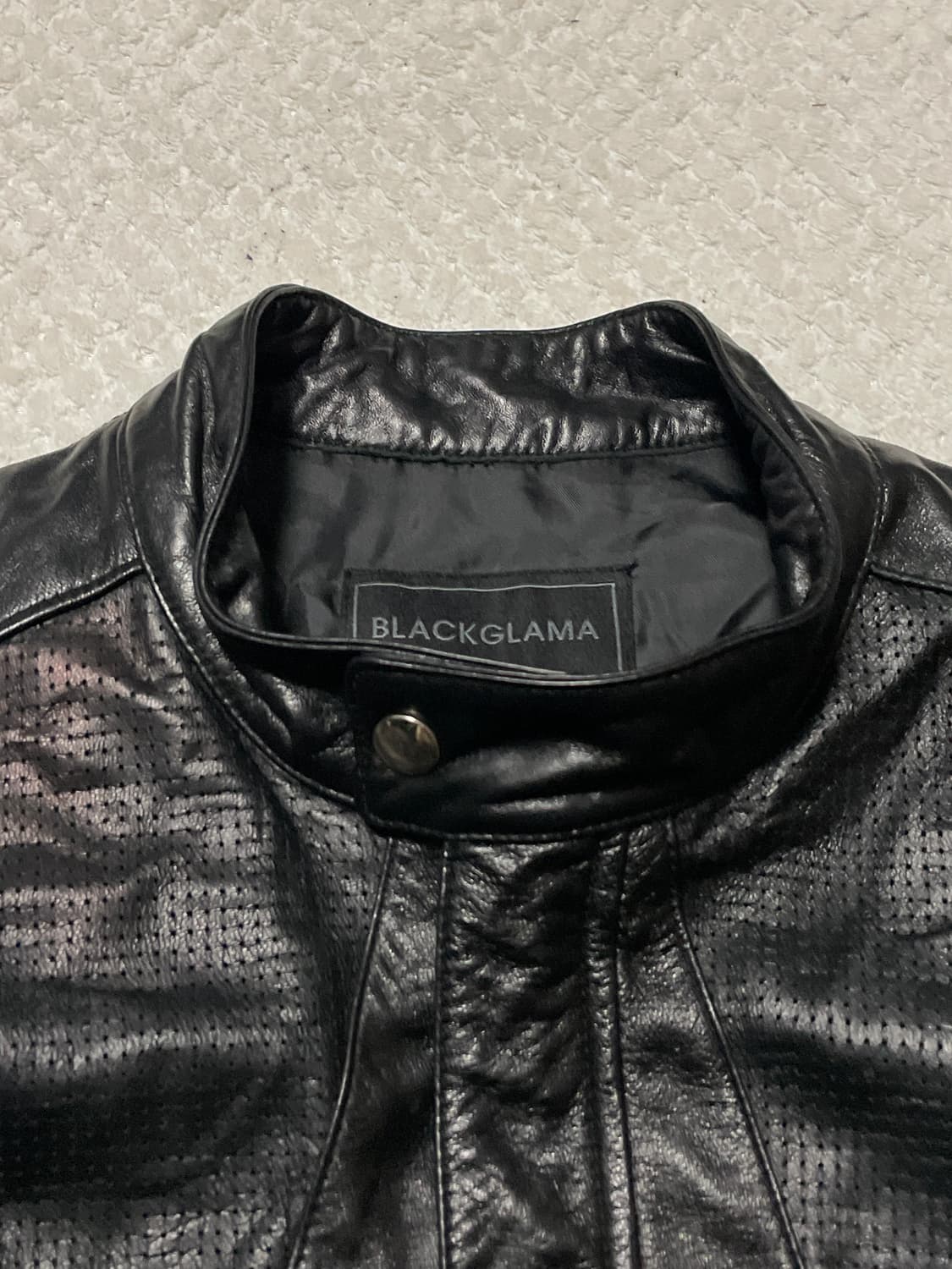 광희시장 웨스턴 무드 양가죽 절개 레더 바이커 자켓 상품이미지4