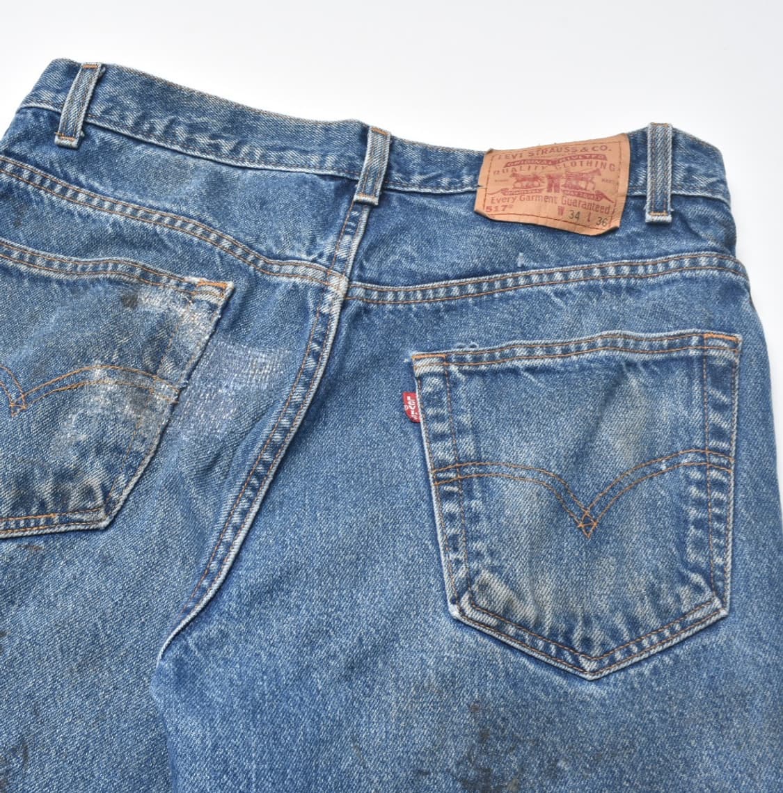 00S 빈티지 리바이스 517 청바지 더티페인팅 데님팬츠 N0032 상품이미지4