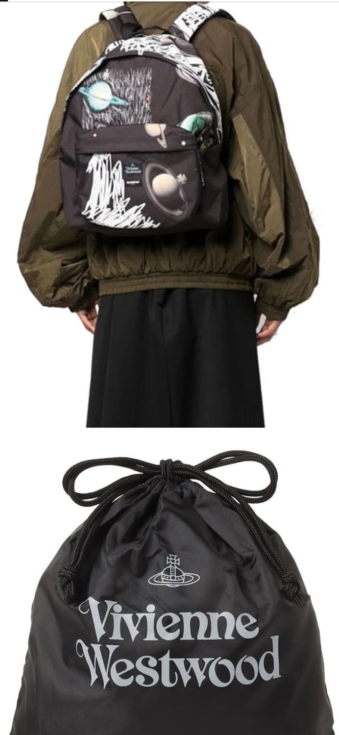 비비안 웨스트우드 x 이스트팩 패디드 백팩 블랙 상품이미지4