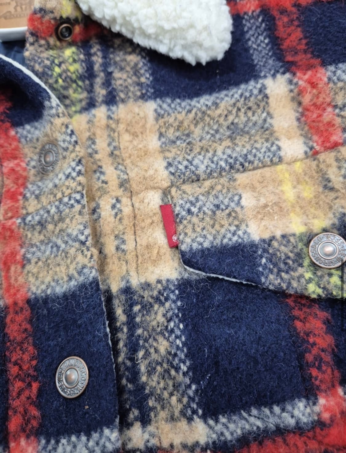 LEVI'S, SHERPA PLAID TRUCKER (S) FOR WOM 상품이미지7