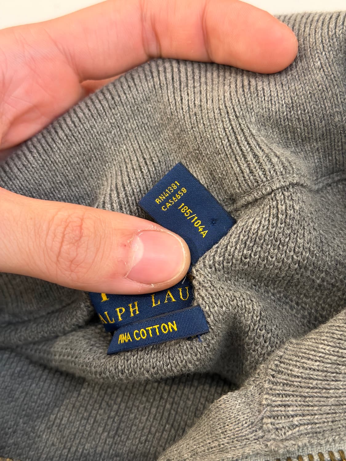 폴로 랄프로렌 하프집업 그레이 코튼 니트 그레이 상품이미지6