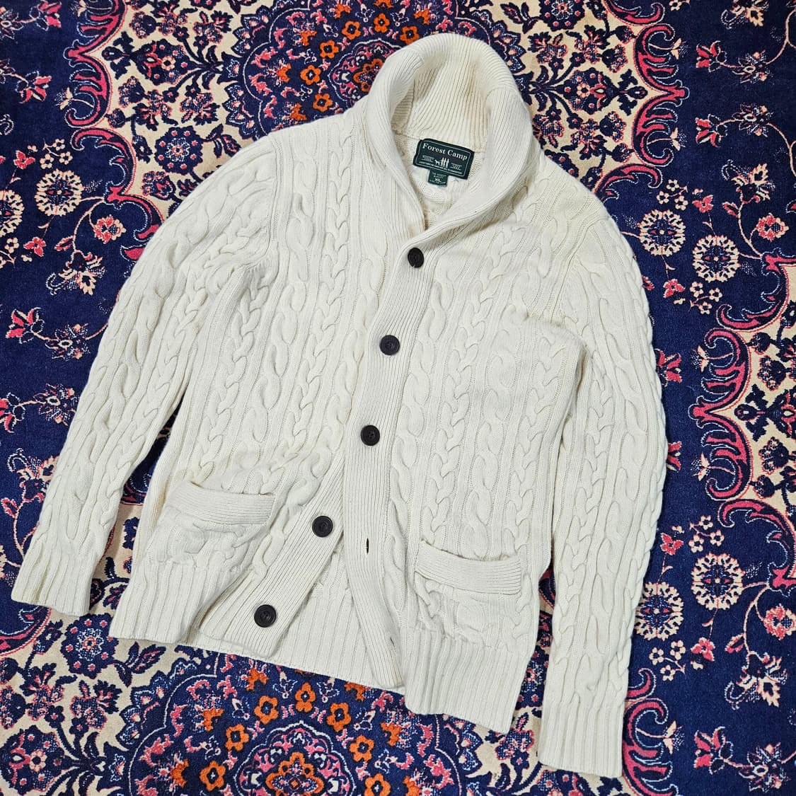 포레스트캠프 케이블 숄카라 가디건 XL size 상품이미지1