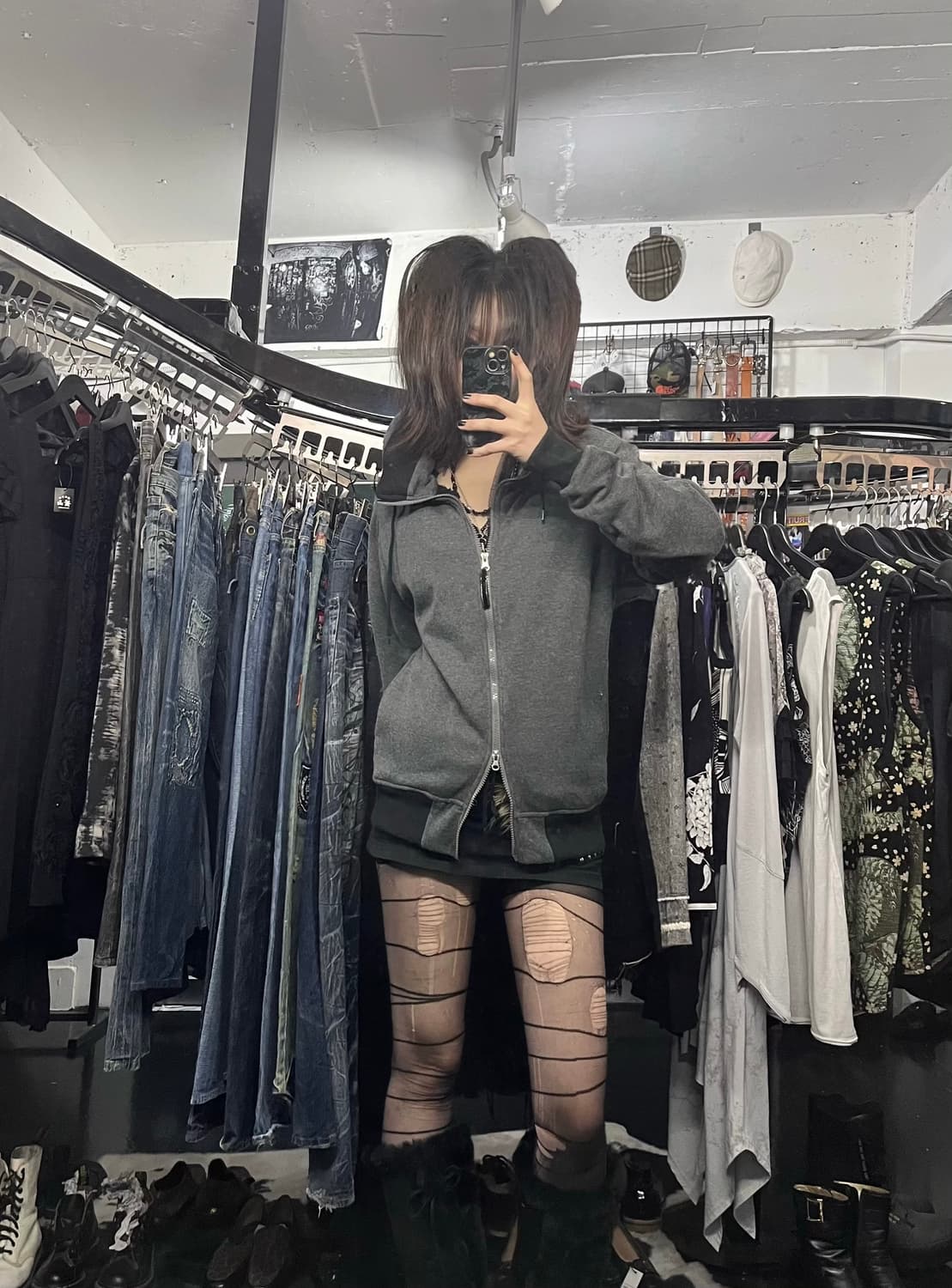 그레이 투웨이 집업 상품이미지1