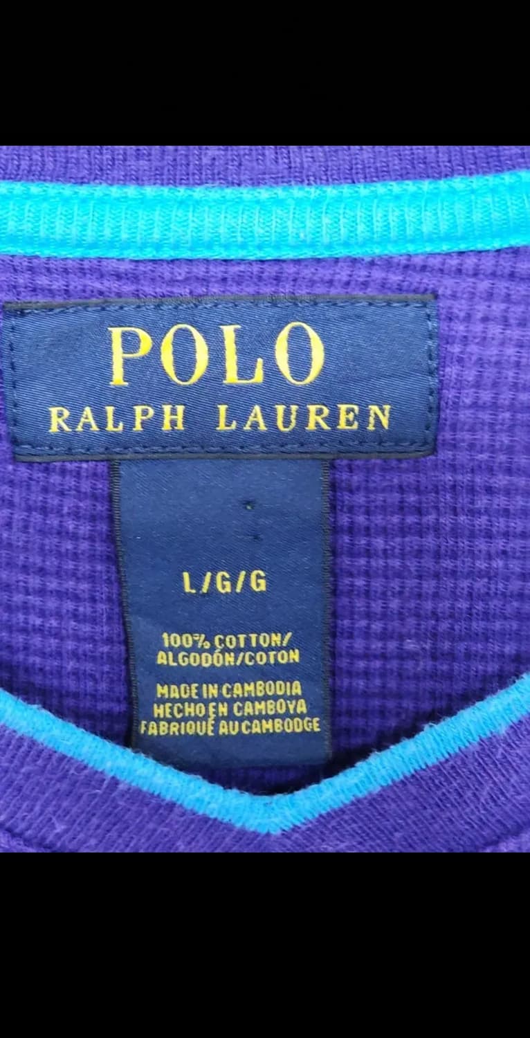 (L) 랄프로렌 폴로 롱슬리브 보라 로고 긴팔티셔츠  상품이미지3