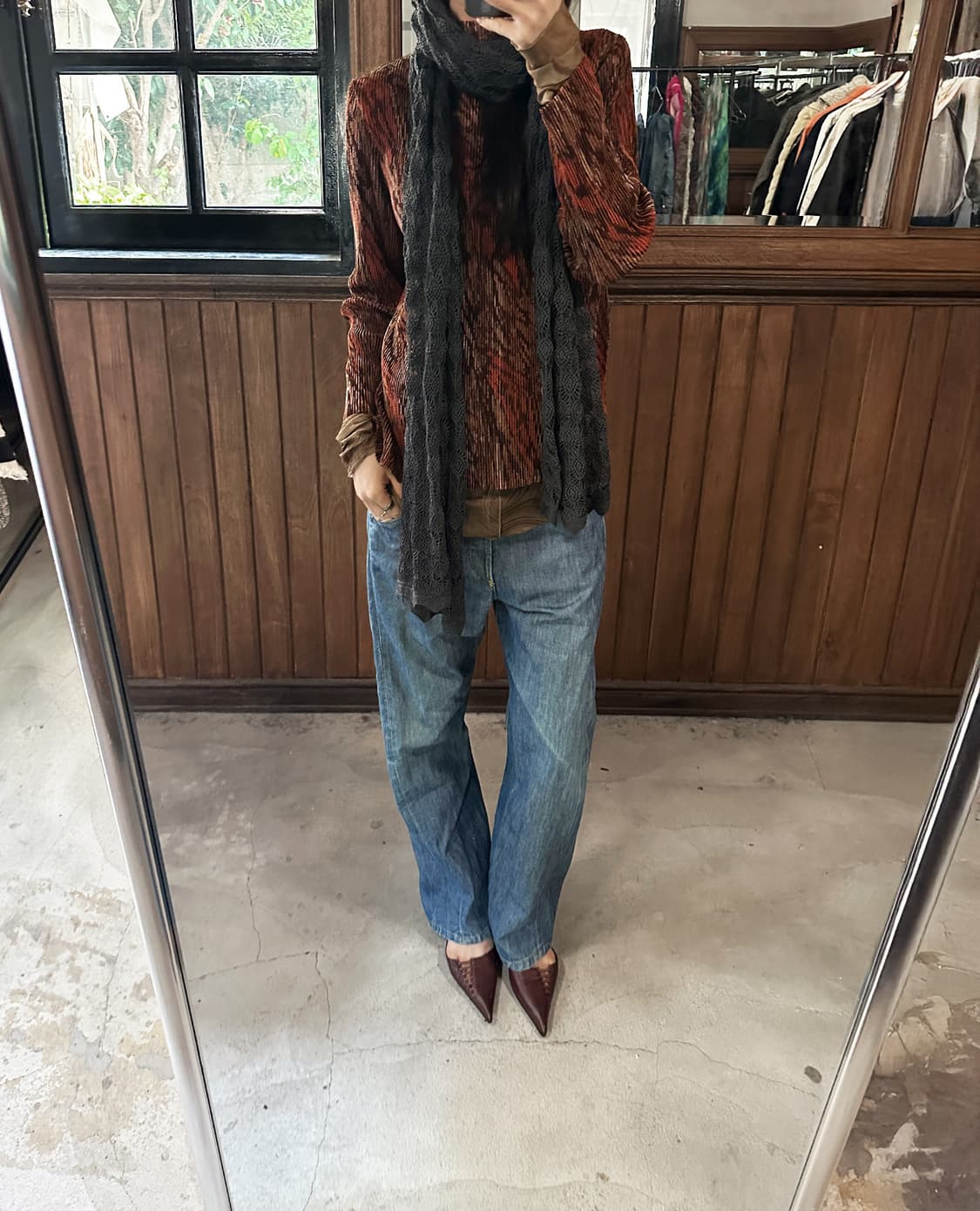 JPV lace knit shawl 상품이미지4