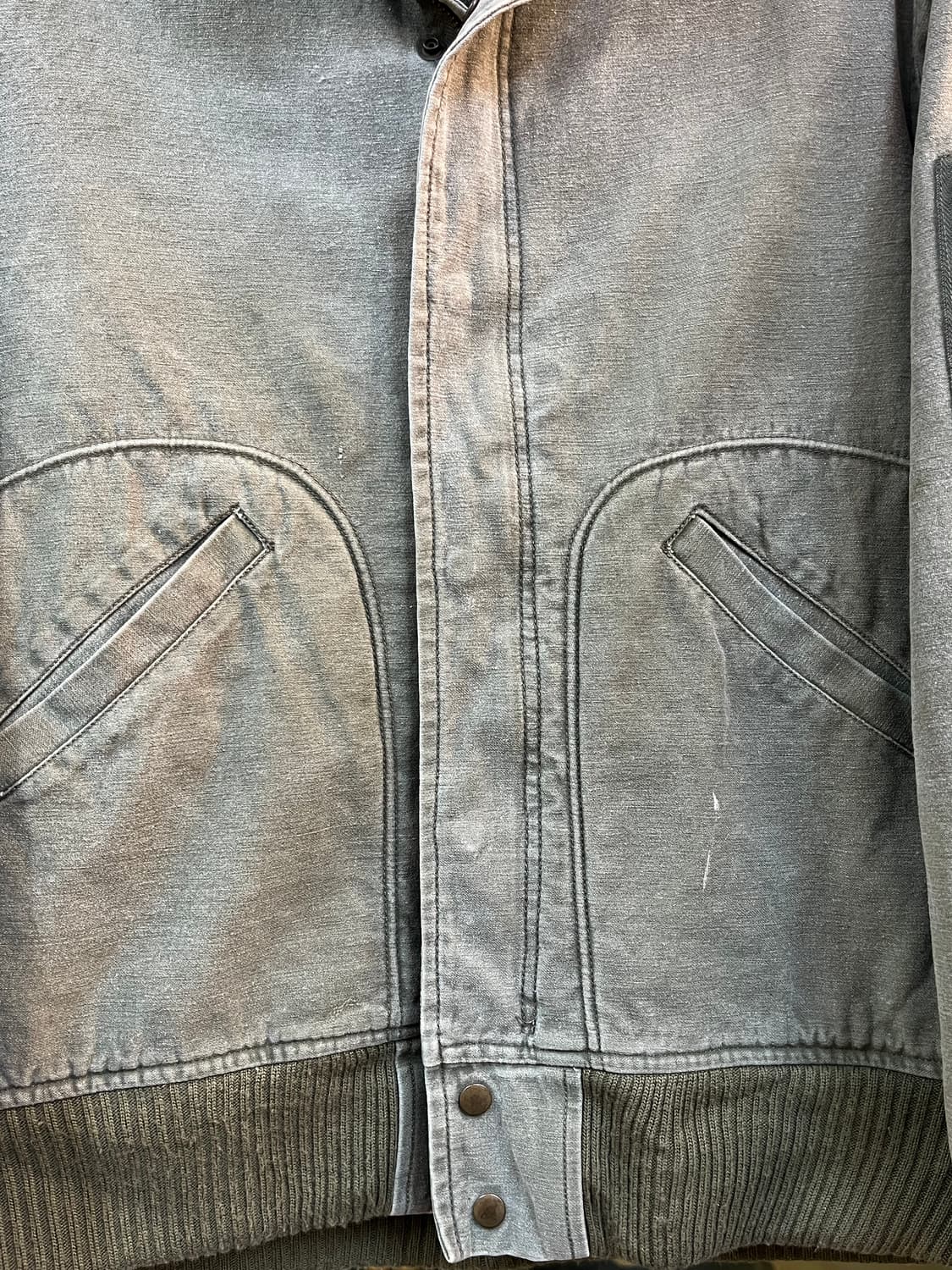 US-JOAN 올리브 그린 밀리터리 봄버 자켓 M 상품이미지4