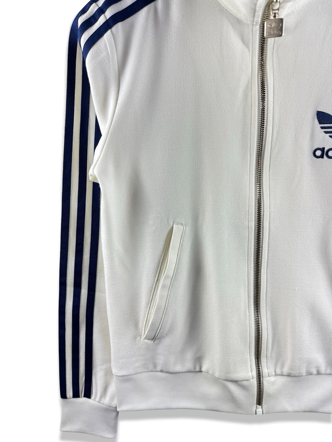 아디다스 빅 트레포일 화이트네이비 크레페 딱붙 트랙져지2616 상품이미지4