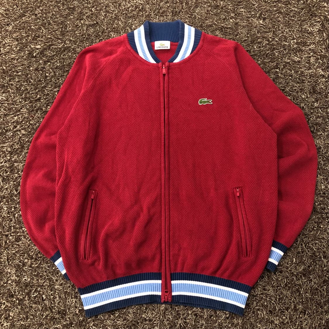 라코스테 코튼 니트 투웨이 블루종 자켓 상품이미지3