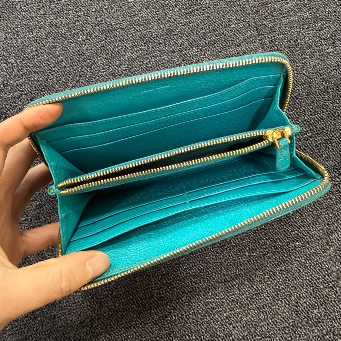 MIUMIU 미우미우 MADRAS TURCHESE 장지갑 상품이미지5