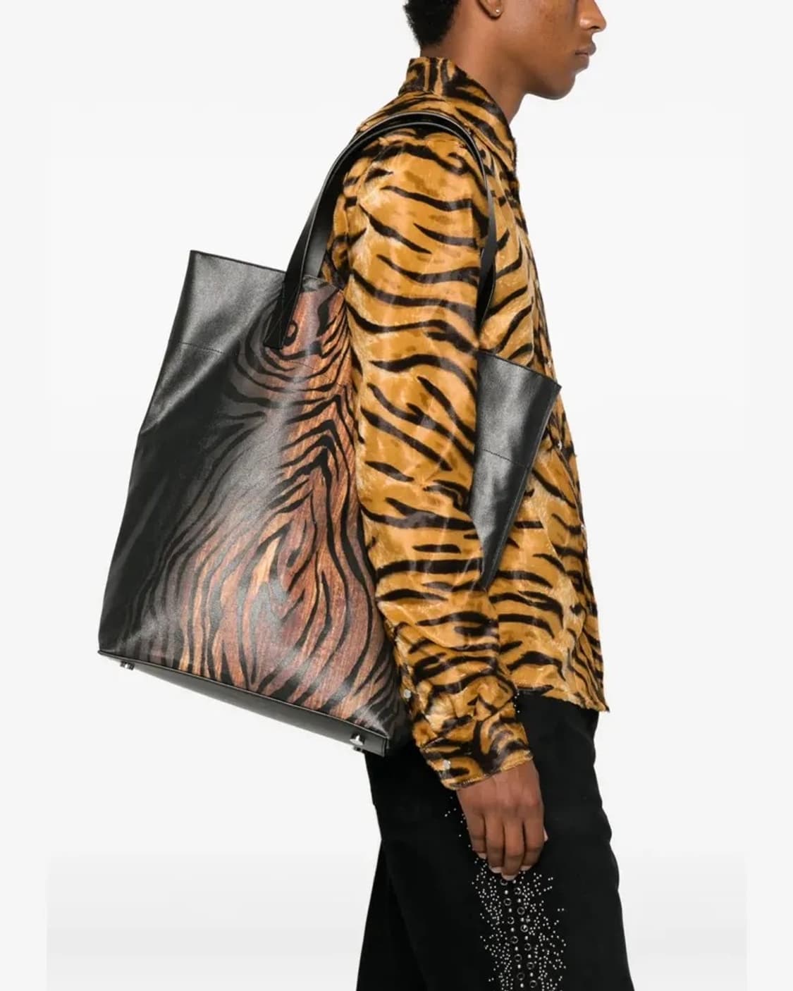 장폴고티에 우드 프린트 토트백 상품이미지4