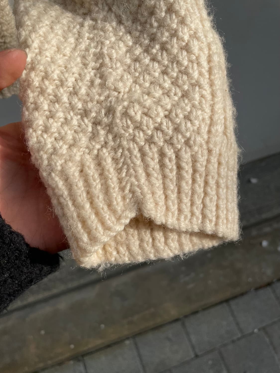 pure wool fisherman handmade cardigan 상품이미지6