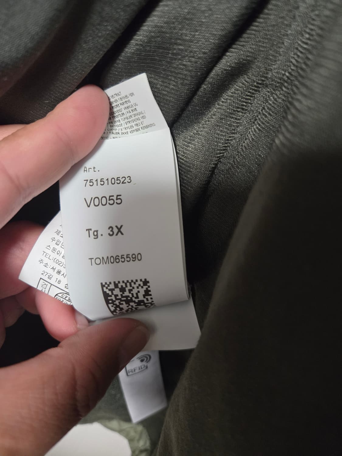 3XL)스톤   가먼트 다이드 크링클랩스 오버셔츠 올리브 - 21FW 상품이미지5