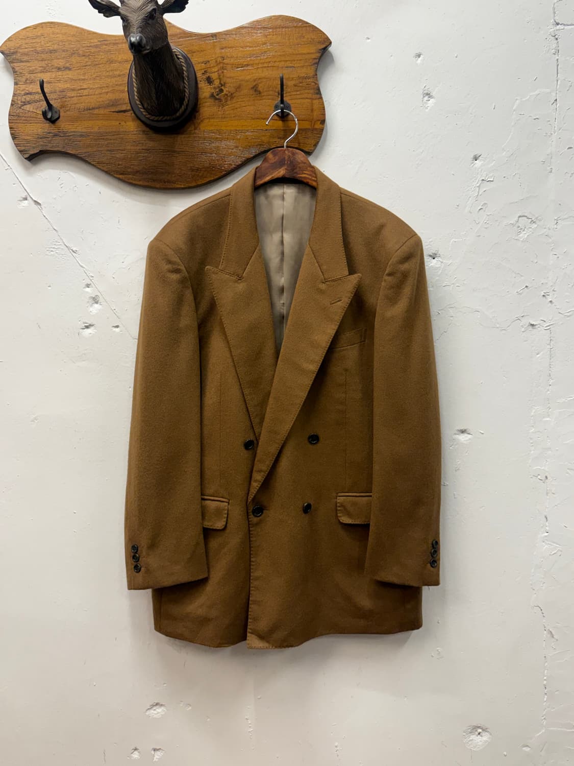 L) Cashmere 100% Camel Double-Breasted J 상품이미지1