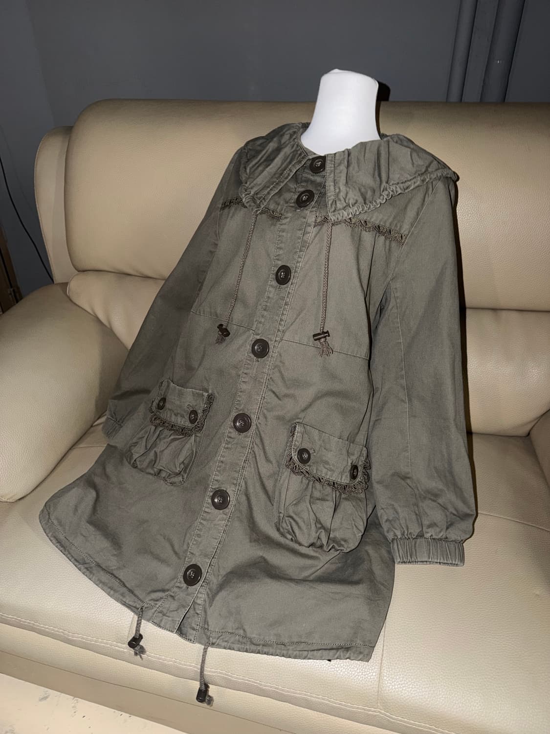 big collar pocket detail button jacket 상품이미지1