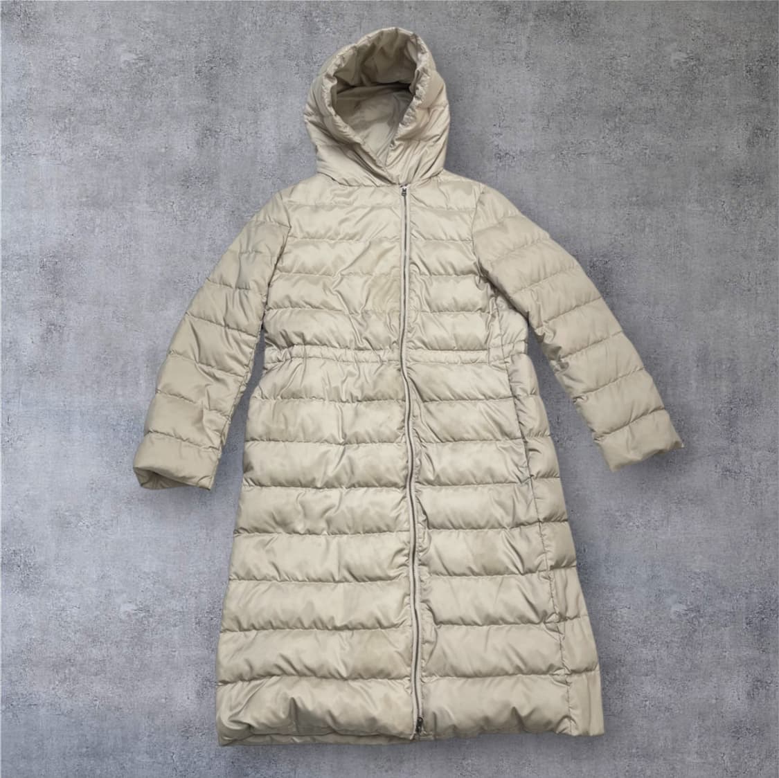 띠어리 Theory 연베이지 구스다운 후드 롱패딩 S 상품이미지1