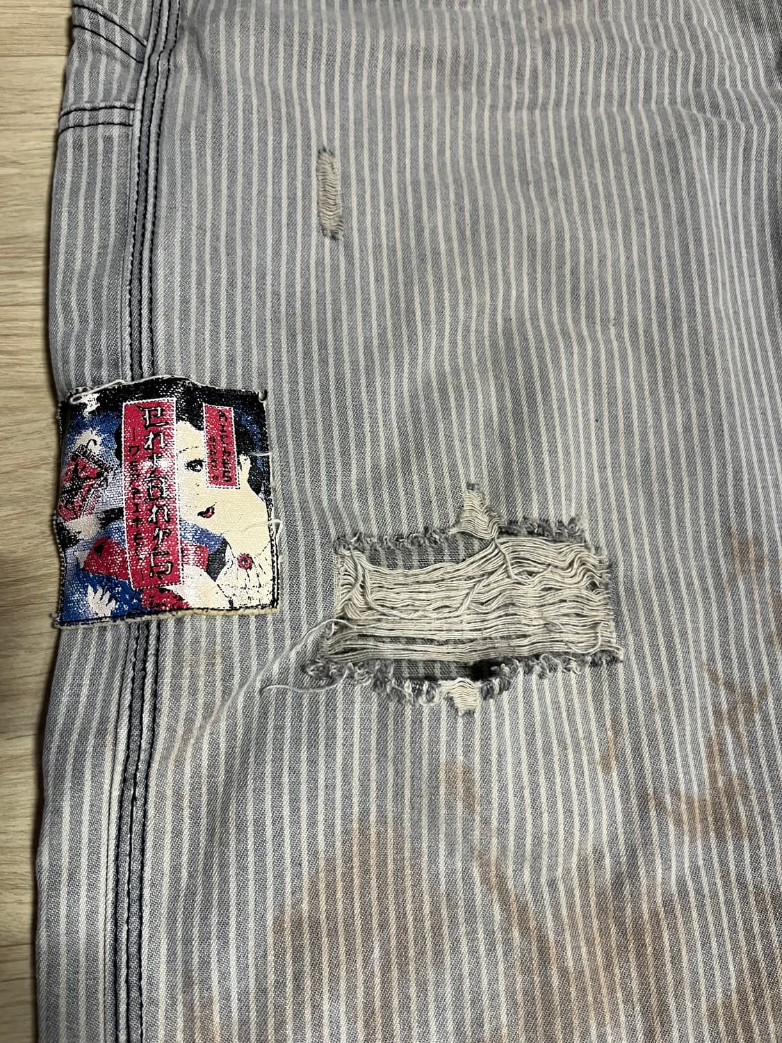 앙팡 리쉬 데프리메 ss24 Hickory Shuji 스트라이프 데님 상품이미지4