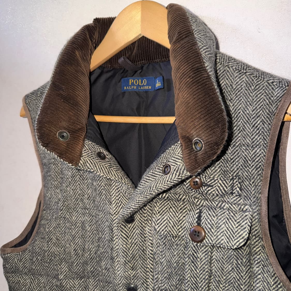 폴로 랄프로렌 헤링본 울 패딩 베스트 M (남성 100정도) 상품이미지2