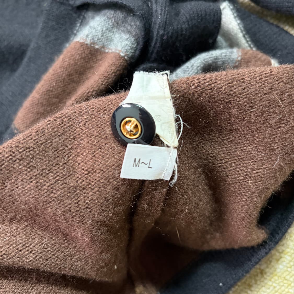 Via di Mezzo 블랙 캐시미어 100% 가디건(L) 상품이미지5