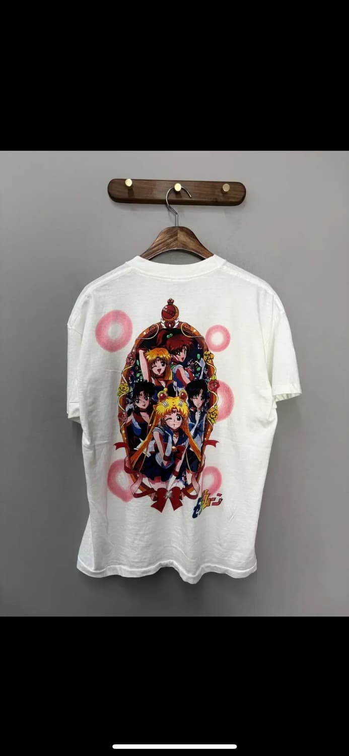 빈티지 USA 달의요정 세일러문 그래픽 화이트 반팔 H2515 상품이미지4