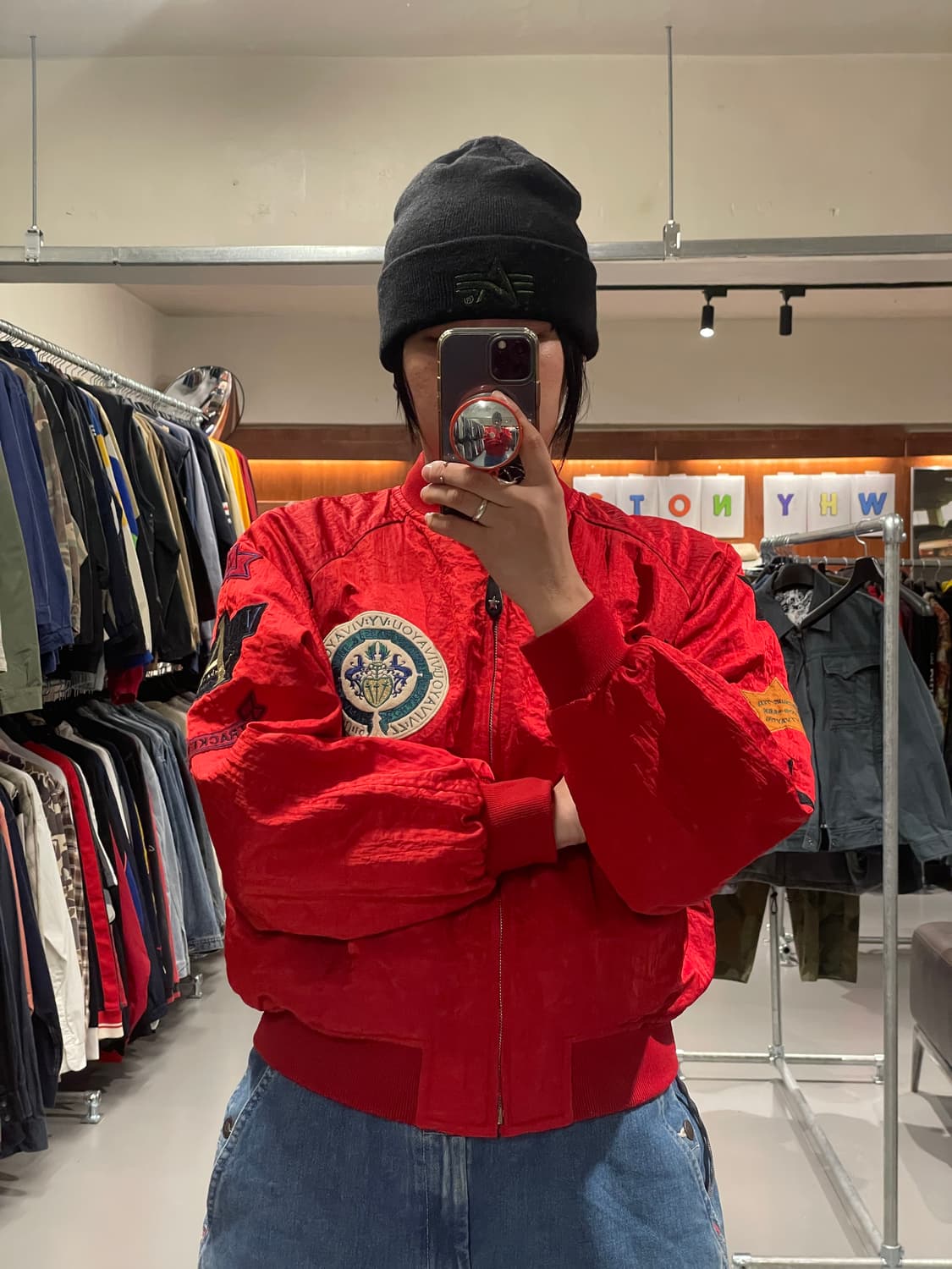 빈티지 봄버 자켓 (가오리핏)   상품이미지2