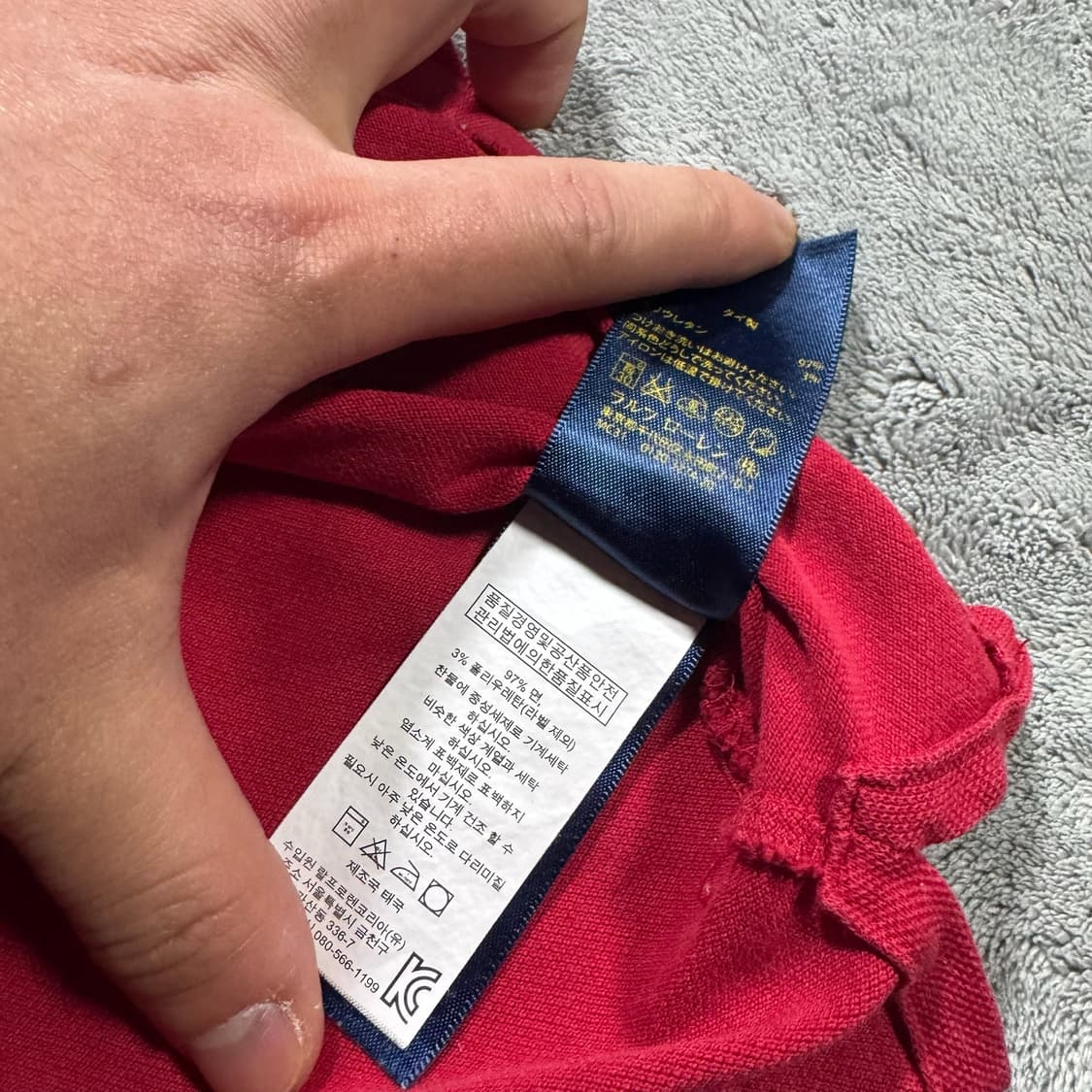 폴로 랄프로렌 레드 여성 폴로 티셔츠 상품이미지5