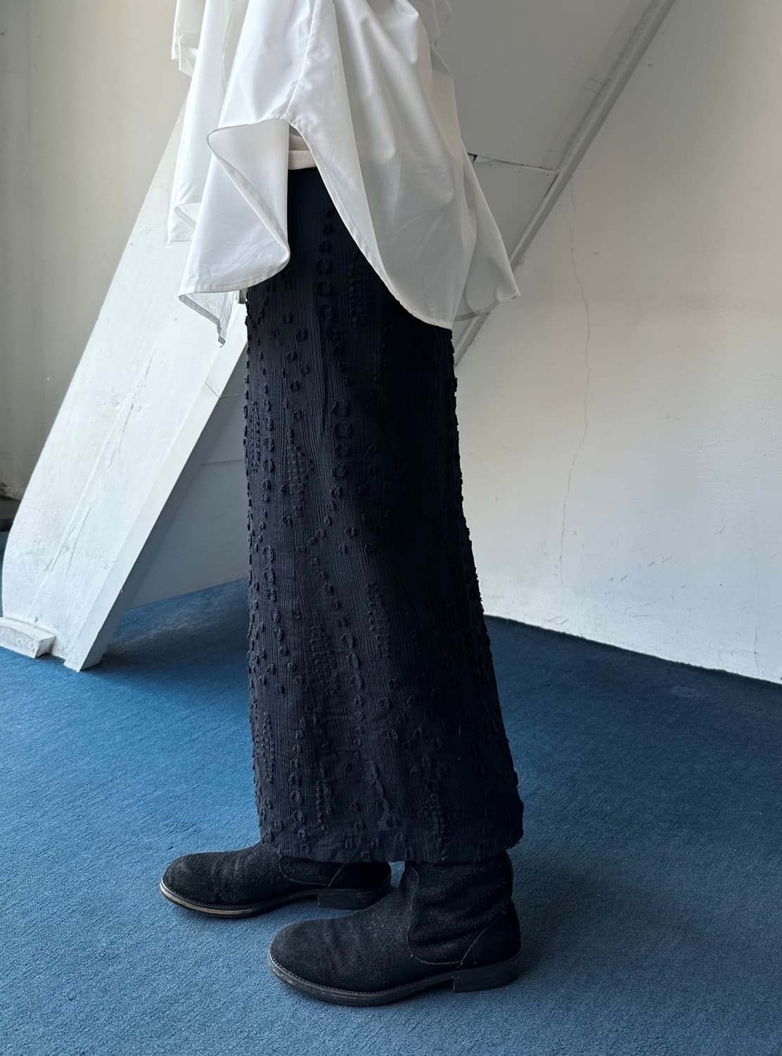 Design patch loose mid skirt 상품이미지3