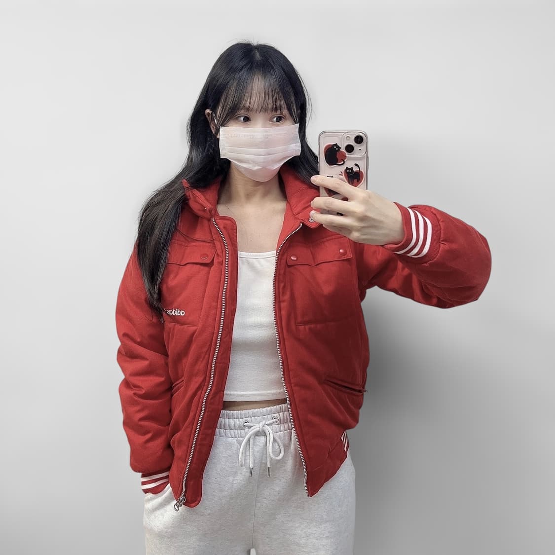 아디다스 윈터 봄버 점퍼 레드 상품이미지1