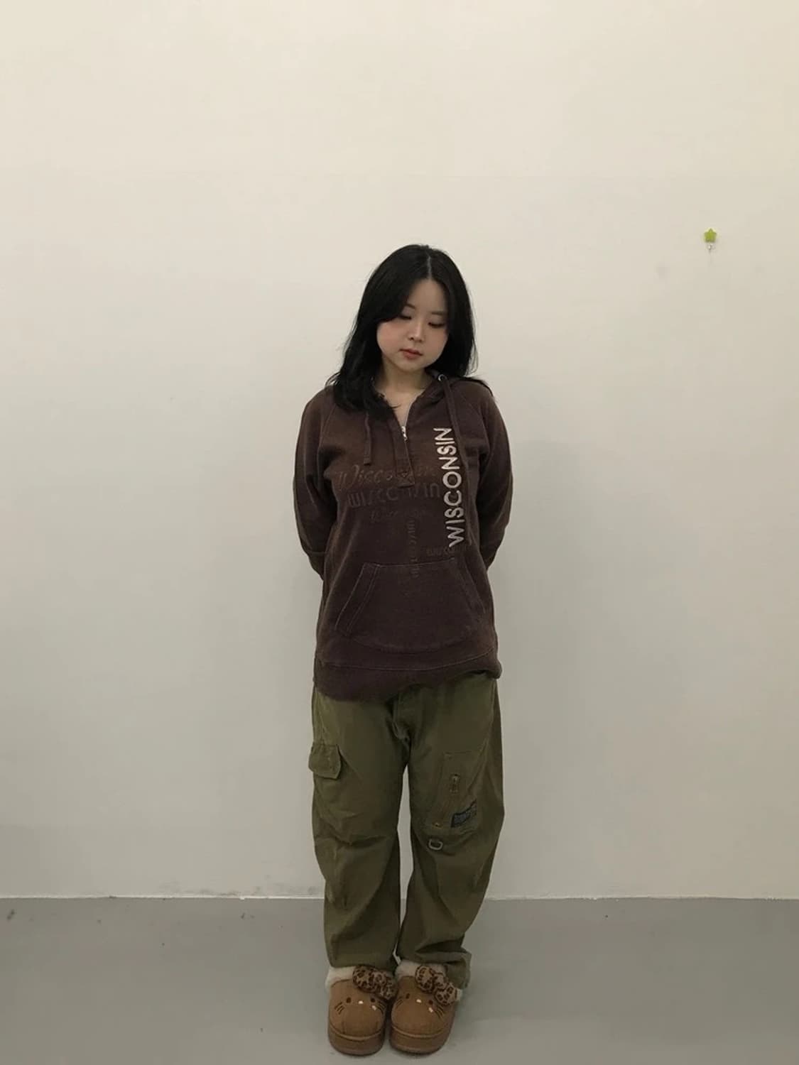 Artisans Brown Half Zip Hoodie 상품이미지1