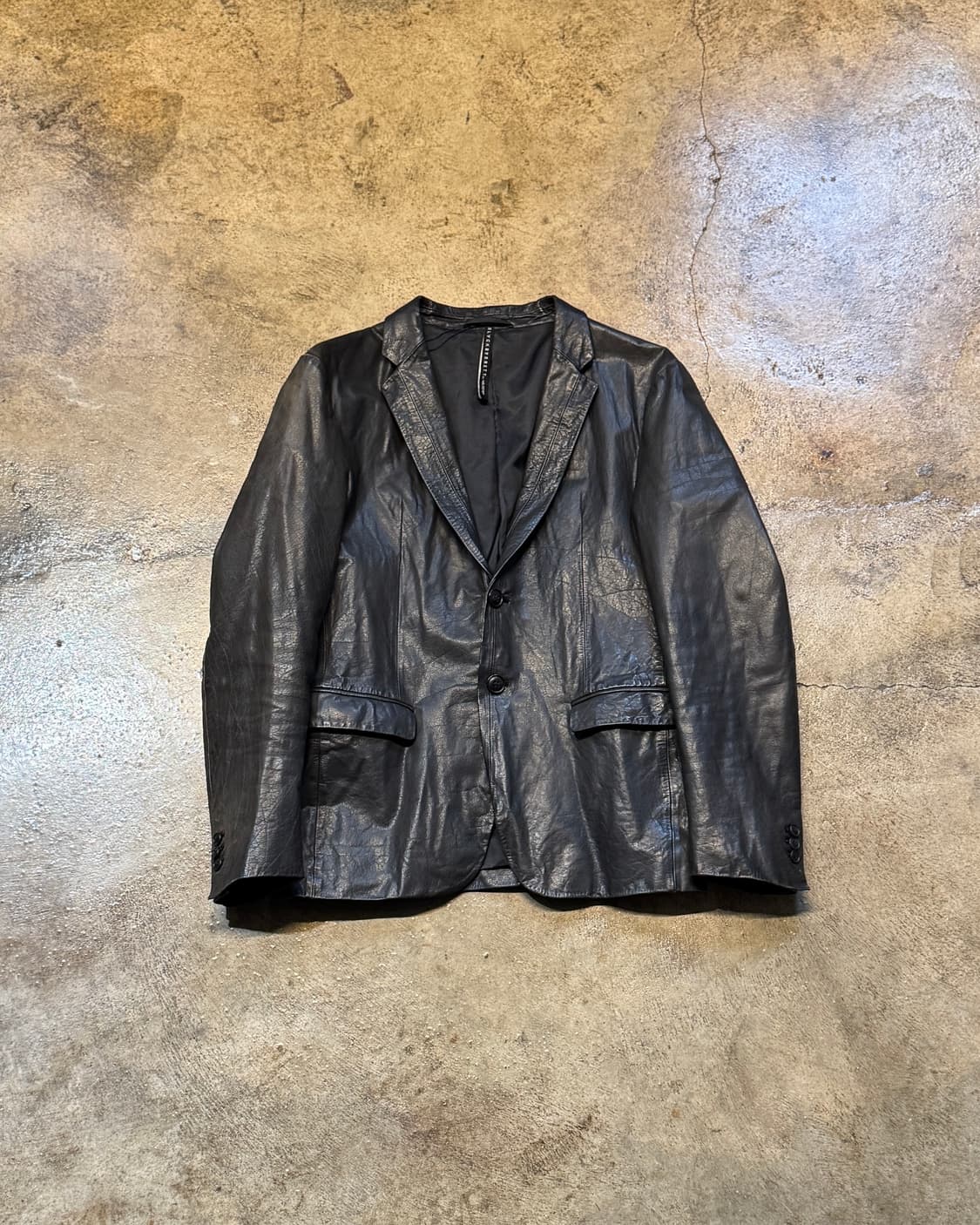 S ) Neil Barrett Faded Leather Jacket 상품이미지3