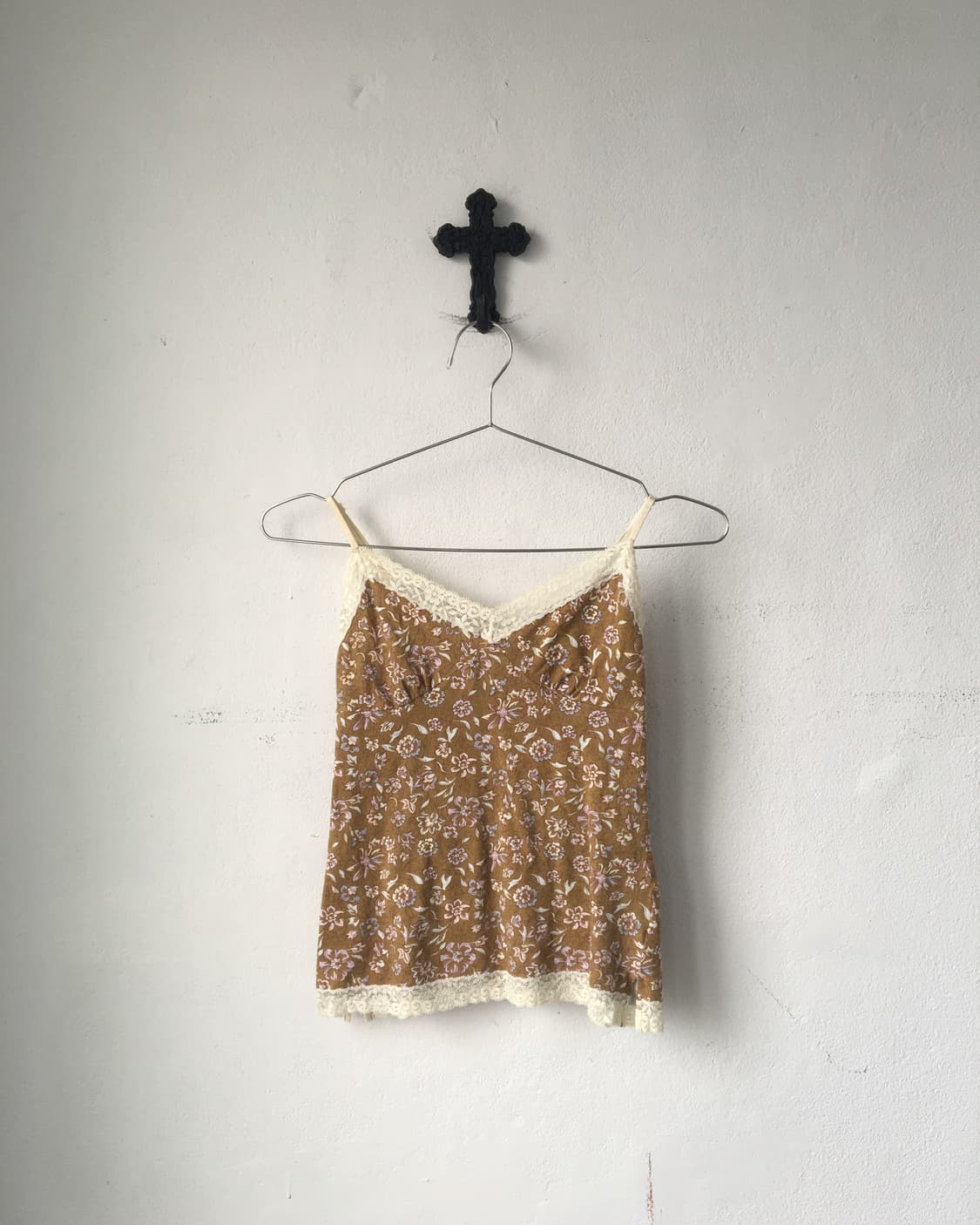 Lace trimming flower pattern sleeveless 상품이미지1