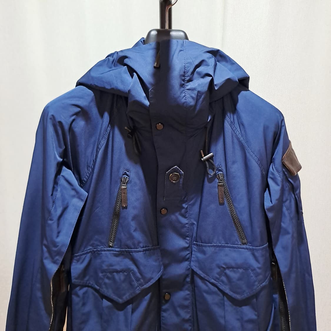 (택포) 시스템옴므 가죽 배색 하이넥 후드 자켓 95 A939 상품이미지2