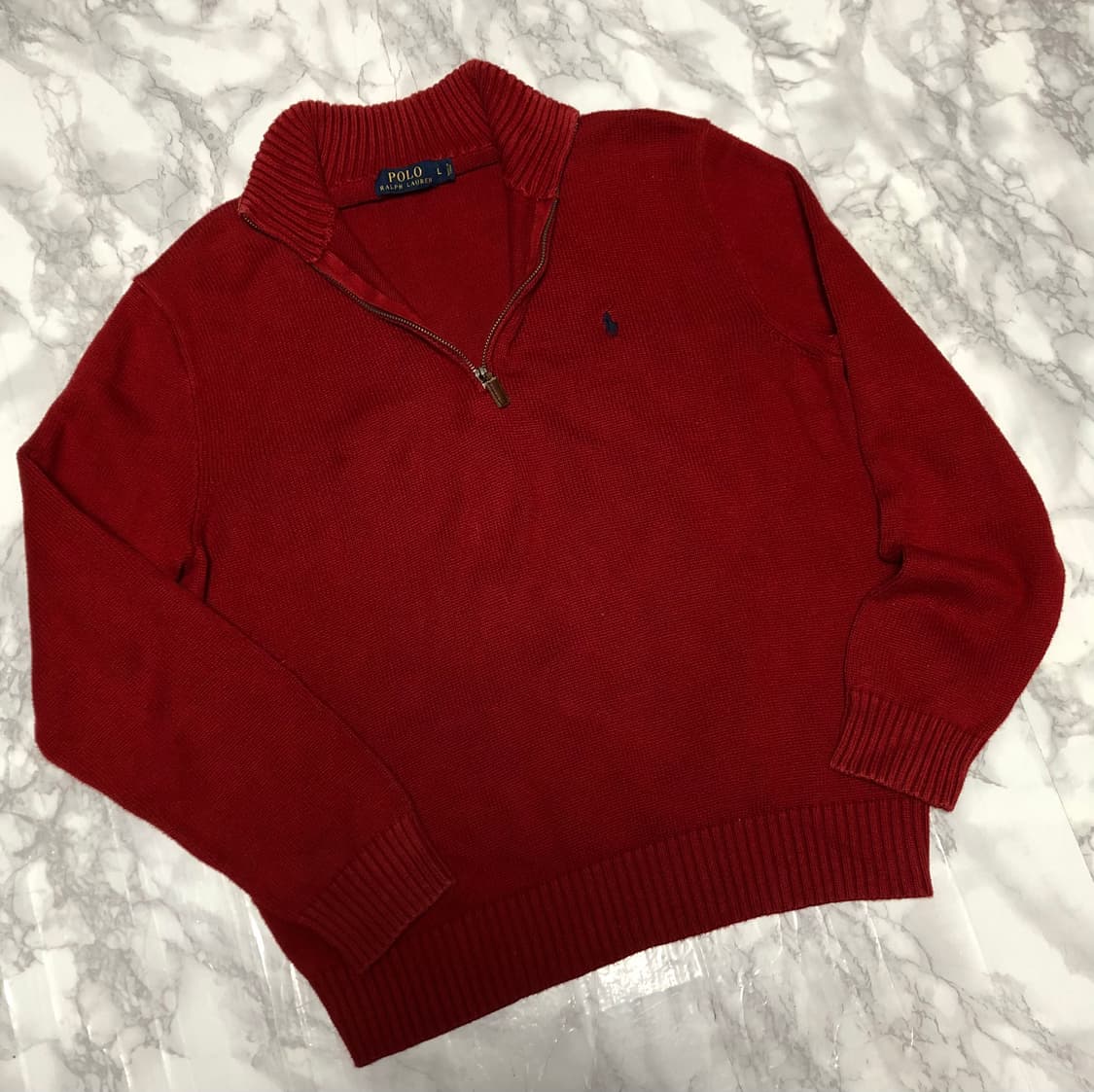 폴로 랄프로렌 니트 반집업 남성용 상품이미지1