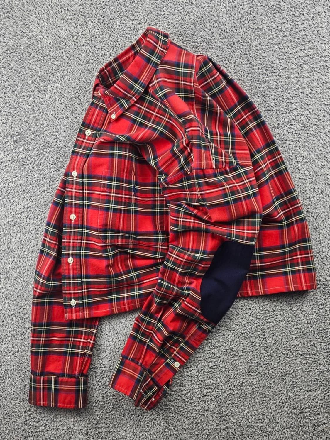 폴로랄프로렌 엘보패치 크롭 커스텀 체크 셔츠 ( M ) / 11516 상품이미지3