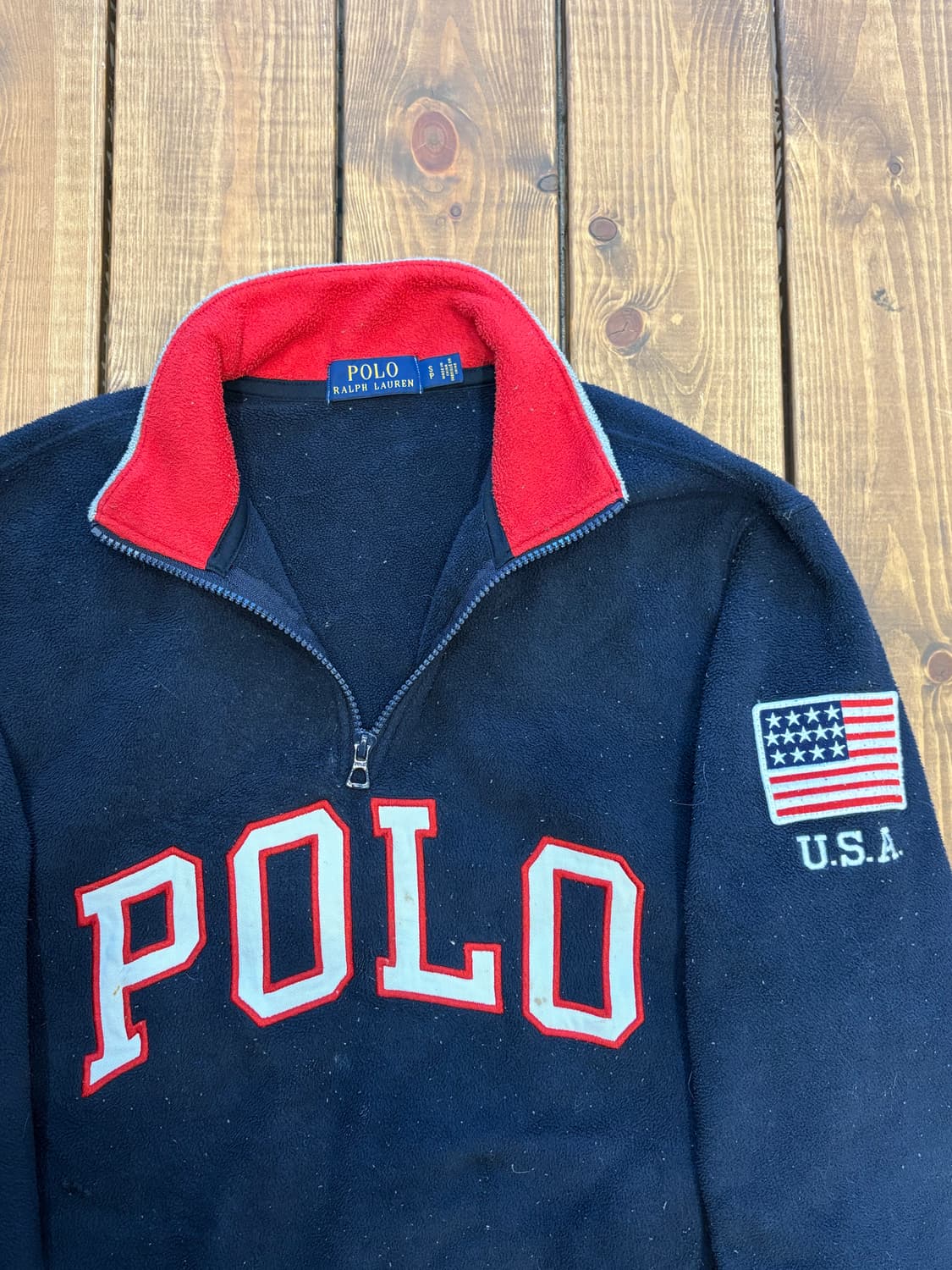 폴로 스펠아웃 성조기 후리스 상품이미지6