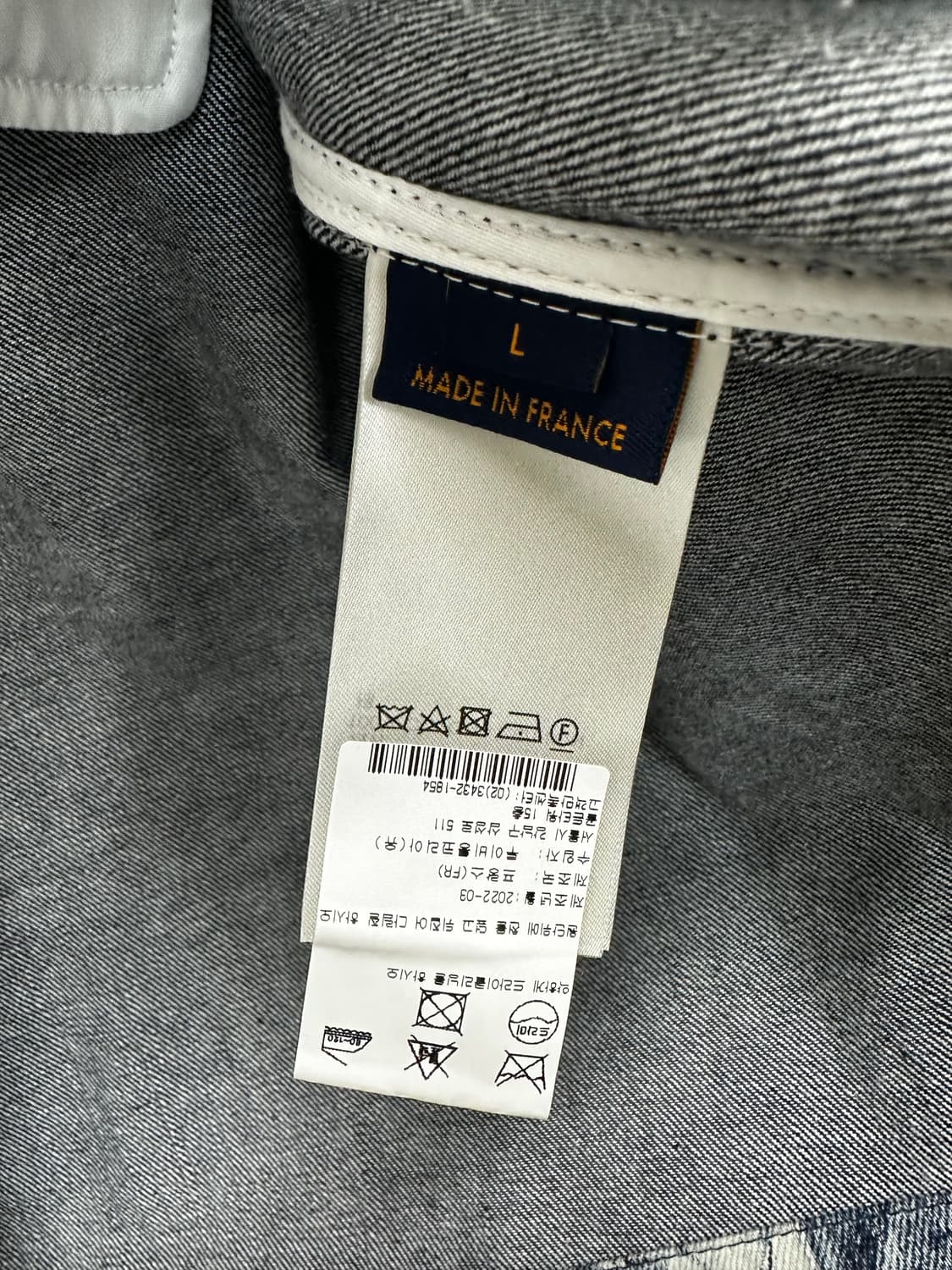 루이비통 모노그램 반다나 데님 셔츠 인디고 (105)  상품이미지7