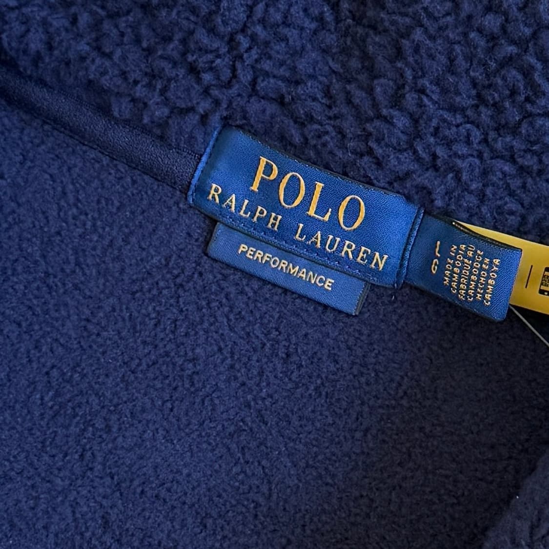 폴로랄프로렌 반집업 뽀글이 후리스 네이비 상품이미지6