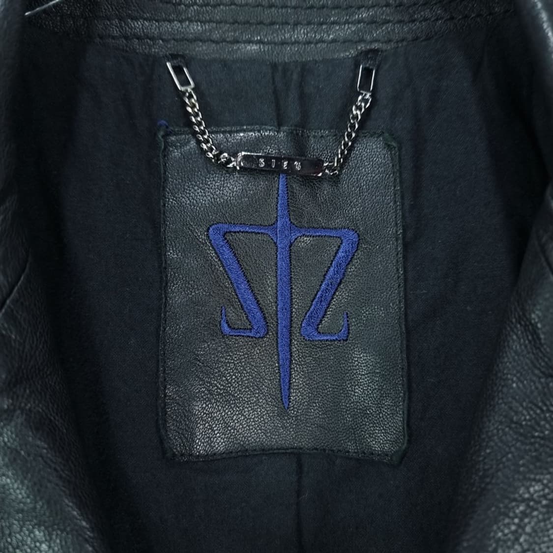 [빈티지] 고딕 고트 스킨 염소 가죽 슬림핏 레더 자켓 블랙 M17355 상품이미지7