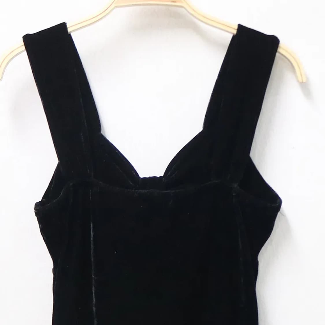 SAIKA 히메갸루 리본 포인트 벨벳 미니 원피스 61489 상품이미지7