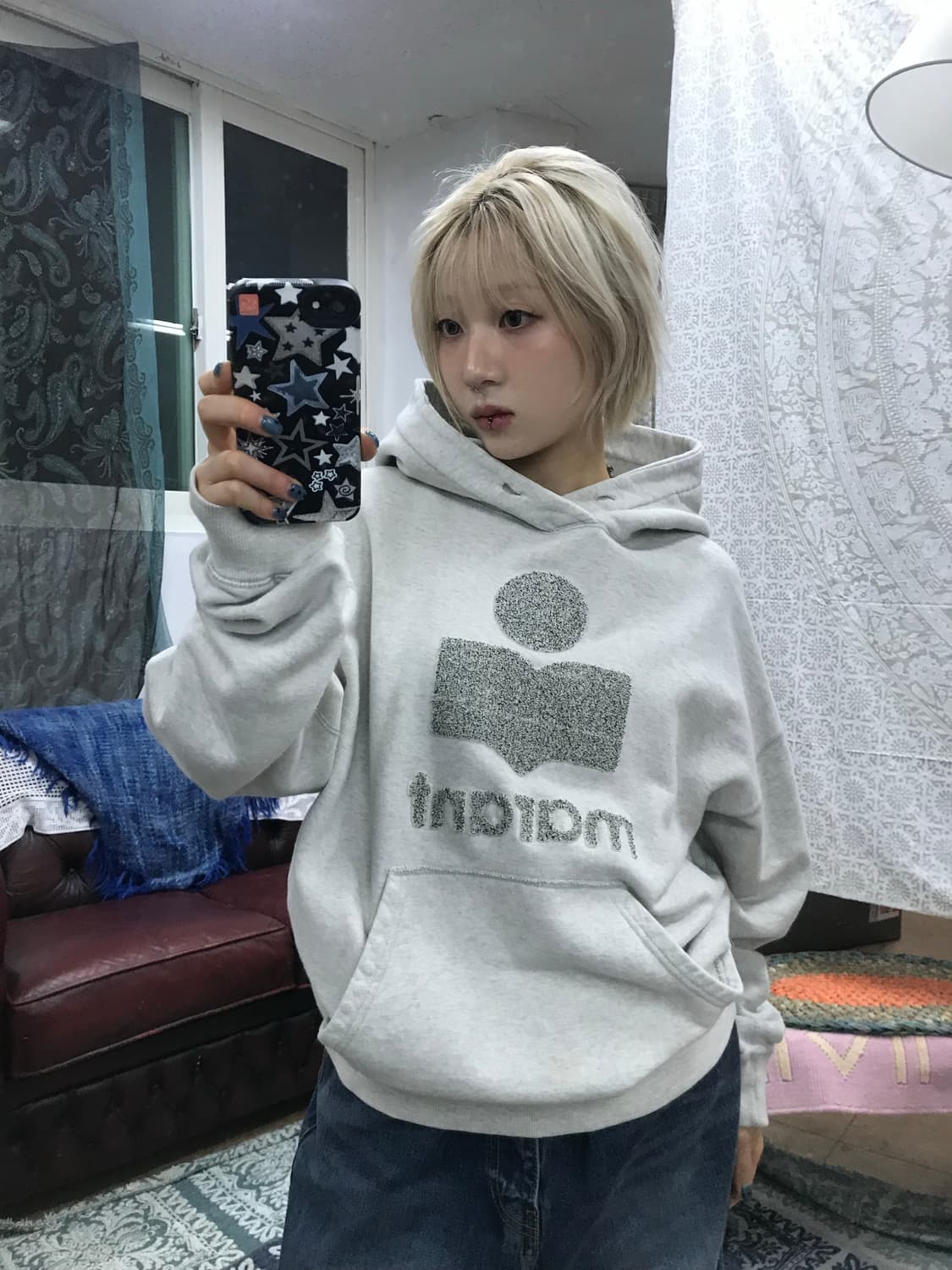 이자벨마랑 빅로고 스웻 후드티  상품이미지1