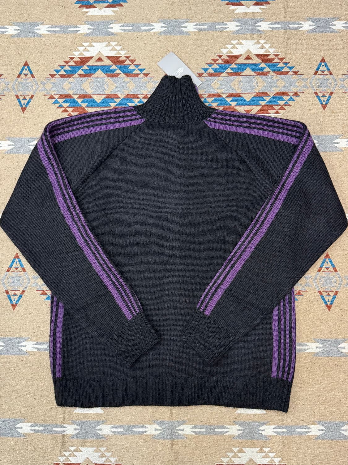 [M] 니들스 x 빔즈 모헤어 트랙 자켓 블랙 퍼플 상품이미지3