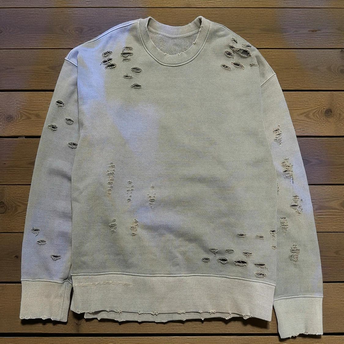 100~105)어텐션로우 디스트로이드ver.2 피그먼트 맨투맨 상품이미지1