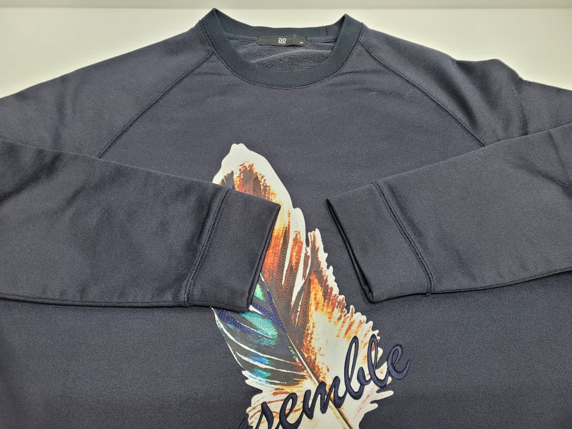 지오송지오 오버핏 프린팅 스웨셔츠 맨투맨 / 남 100 네이비
 상품이미지3