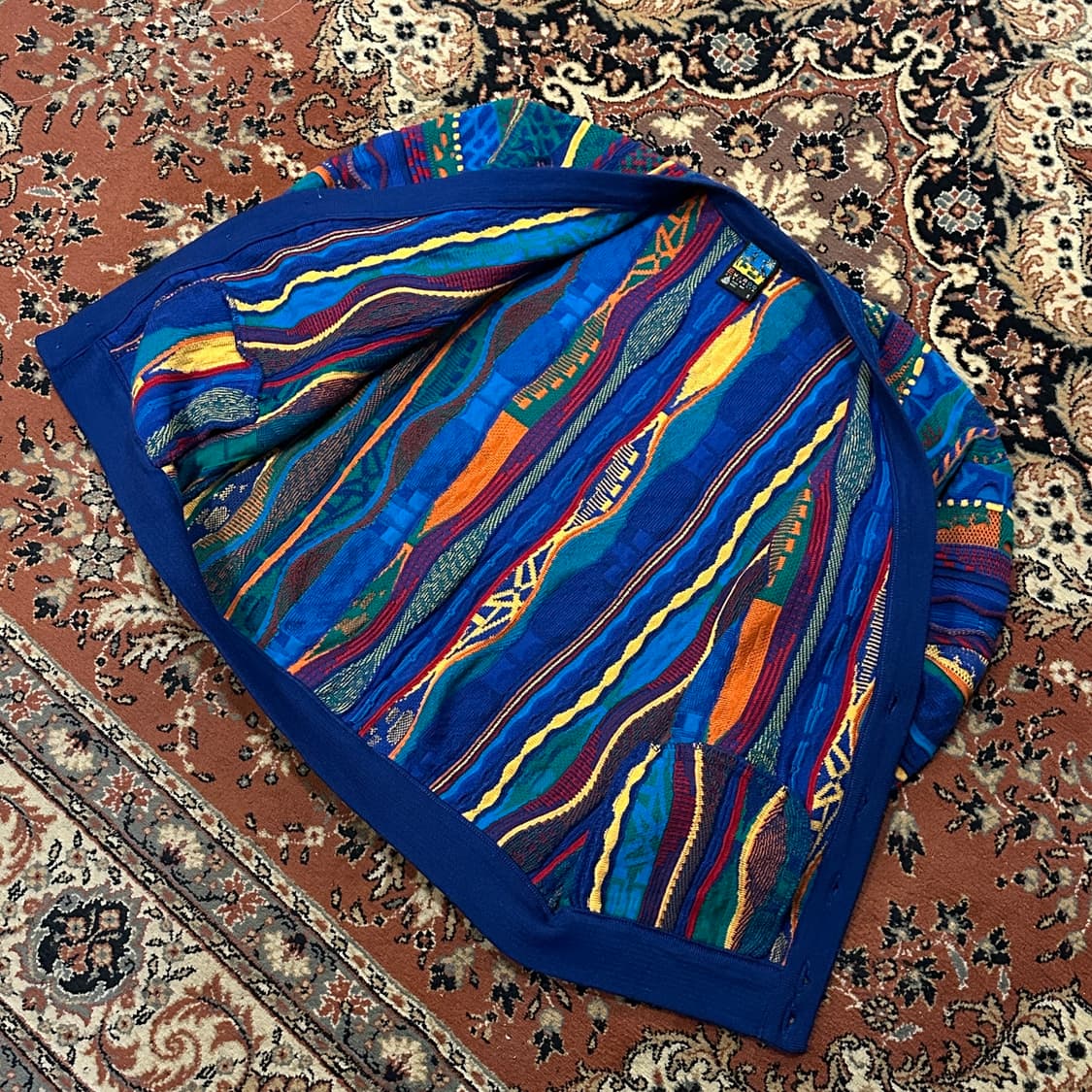 쿠지 니트 가디건 케이블 (S-M) 멀티컬러 상품이미지8