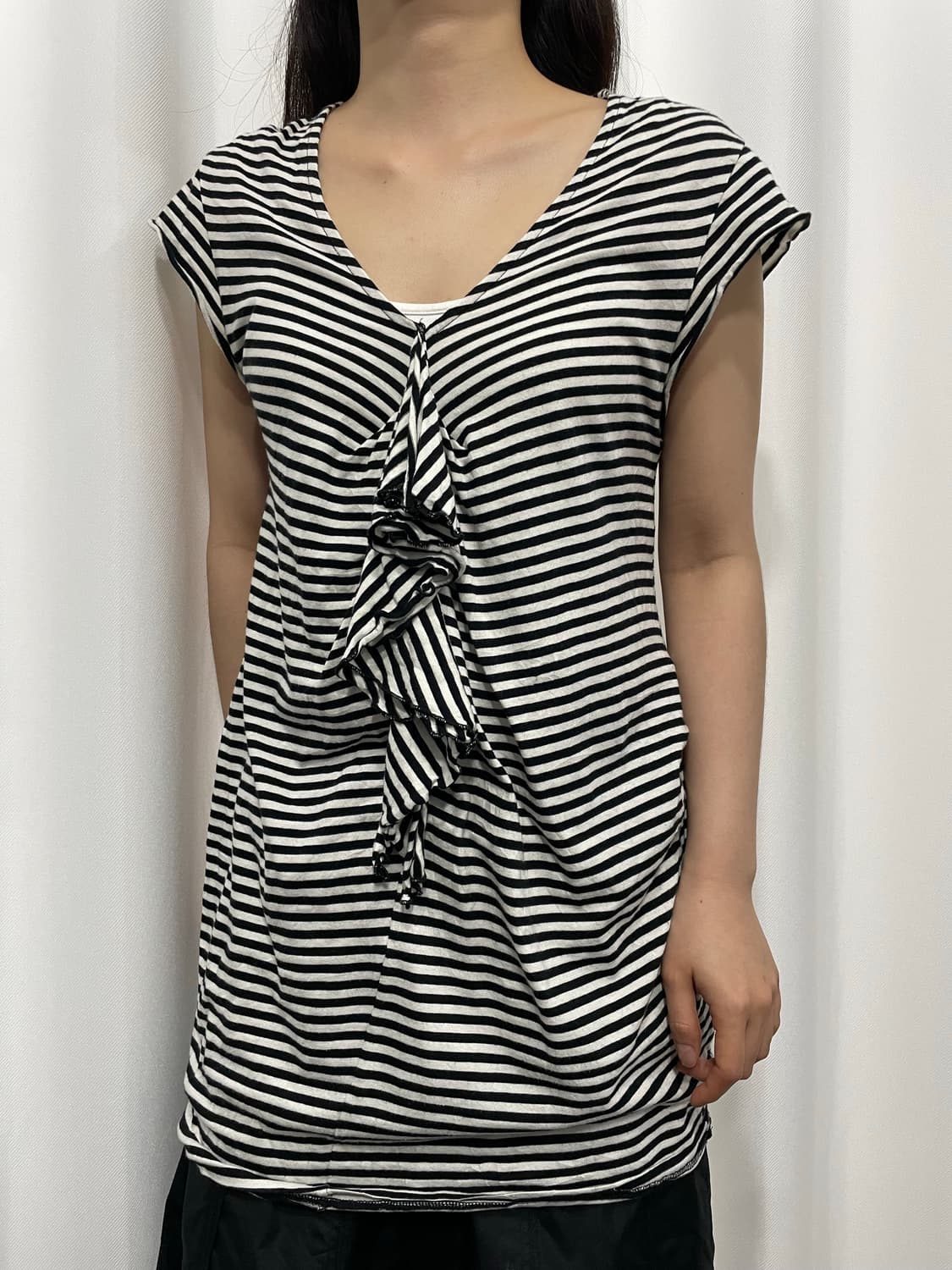 stripe frill top 상품이미지2